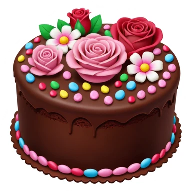 день рождения торт и цветы sticker