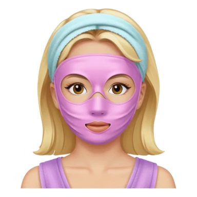 Spa mascarilla nena rubia sticker