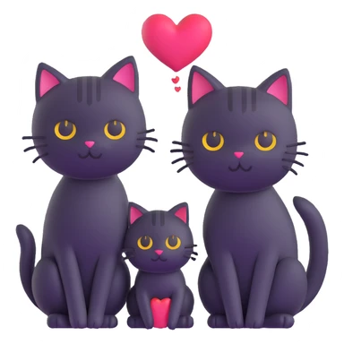 two emo cats in love sticker