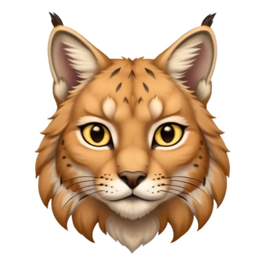 A high-resolution photo-realistic digital illustration of a majestic lynx, chest upward A high-resolution, photo-realistic digital illustration of a majestic young Eurasian lynx, shown from the shoulder upwards with markings sticker