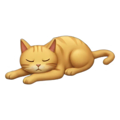 un chat qui dort sticker