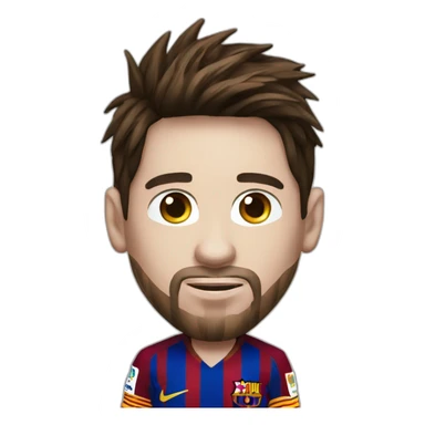 Messi with ballon d'or sticker