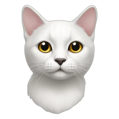 A White cat With black spot on the ears  sticker