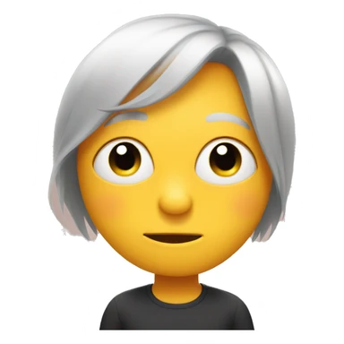 Very shy emoji with eyelashes sticker