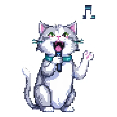 cat singing a song sticker