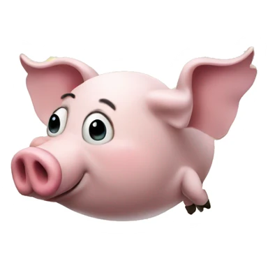 Pigs fly to the moon sticker