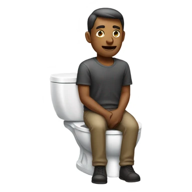 man on the toilet  sticker