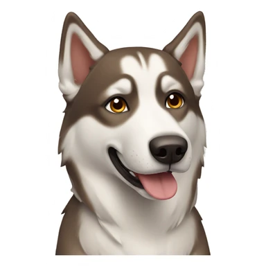 Brown husky sticker