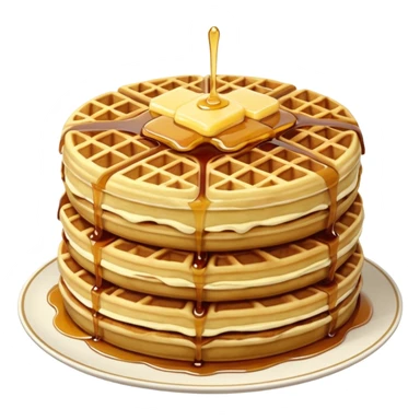 a waffle cake with pancakes sticker