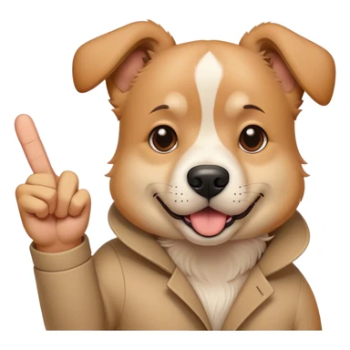 Dog giving middle finger sticker