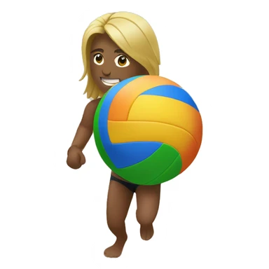beach volleyball sticker