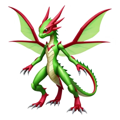  Cool Edgy Shiny Futuristic Ethereal Legendary Scizor-Digimon-Schyther-Flygon-hybrid full body sticker