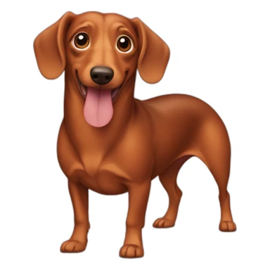 wiener dog heart sticker