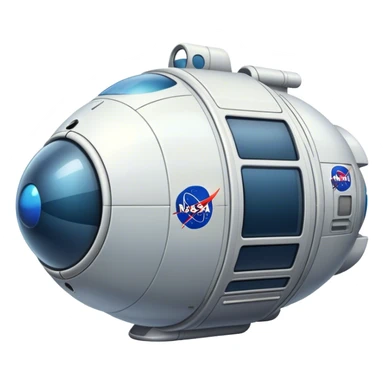 a spaceship capsule, its like a from nasa sticker
