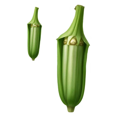 Okra vegetable sticker