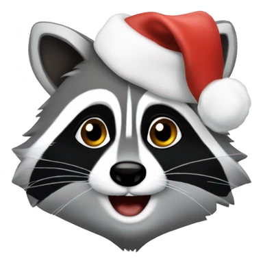 Racoon christmas sticker