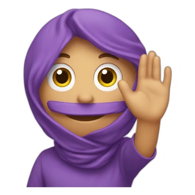 waving purple peepo sticker