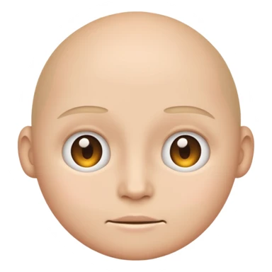 emoji with *NO* eyebrows staring into your soul  sticker