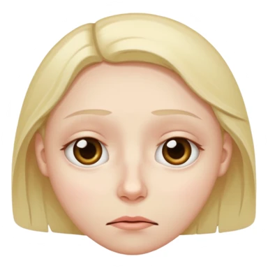 Dreadful and tired face sticker