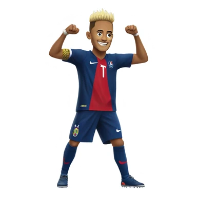 Neymar JR doing rock hands sticker