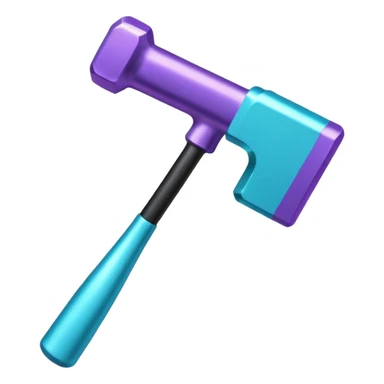glitter purple and cian hammer ban sticker
