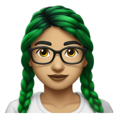 Mia Khalifa black braid white tshirt green sleeves slytherin emblem sticker