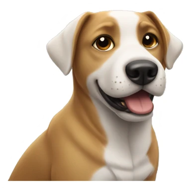 Dog on a train sticker