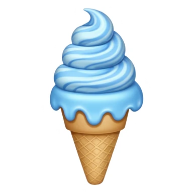 blue beachy ice cream sticker