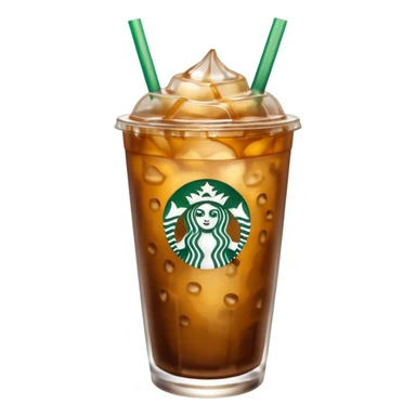 Gold Starbucks iced coffee  sticker