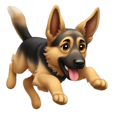 Flying German Shepard  sticker