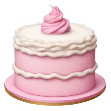 baby pink multitier cake with white frosting sticker