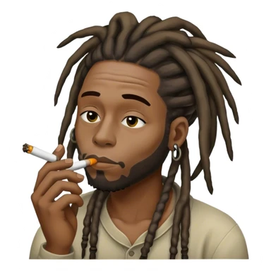 Guy with dreads smoking  sticker