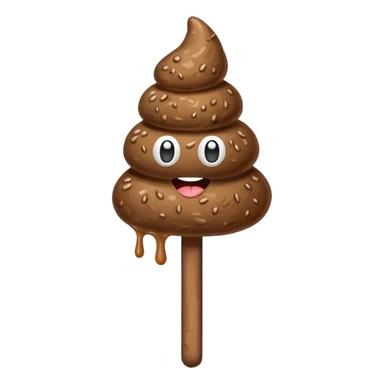 Poop on a stick sticker