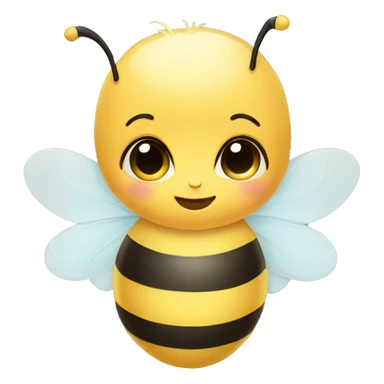 Baby bee with a bow sticker