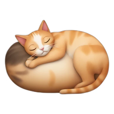 Cat sleeping in the belly of pregnant woman sticker