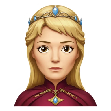 Cersei Lannister 40 years wihtout crown   from Games of throne character face only front face sticker