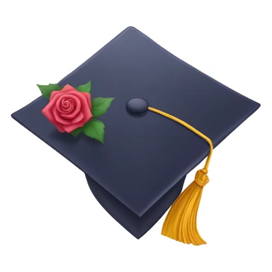 rose graduate hat sticker