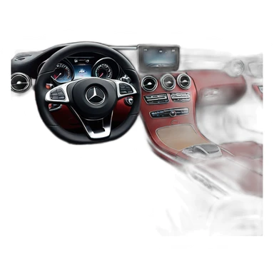 Mercedes Benz c220d red interior sticker