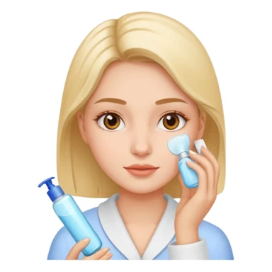 Girl doing skincare sticker