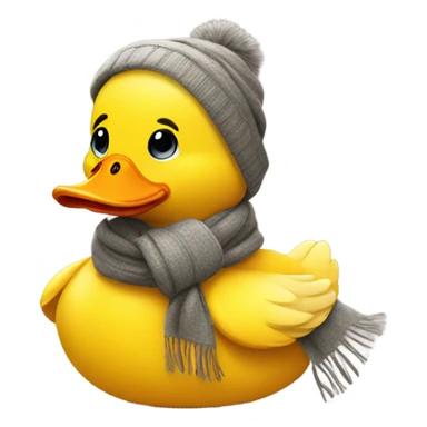 Yellow duck with a scarf sticker