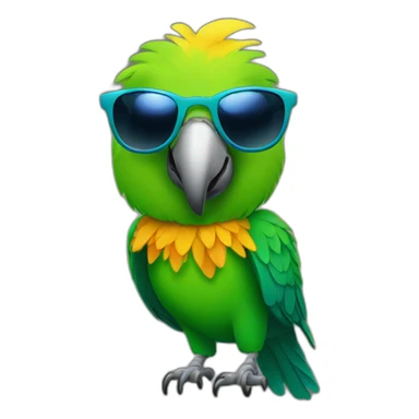 party-parrot-with-star-shape-sunglasses sticker