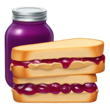 Peanut butter and jelly sandwich sticker