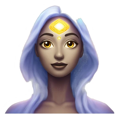 Pleiadian radiant glowing diva woman female third eye sticker