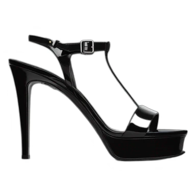 Ysl TRIBUTE PLATFORM SANDAL black PATENT LEATHER sticker