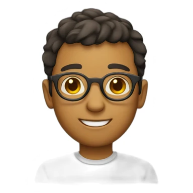 A-boy-with-circle-shaped-eyeglasses sticker