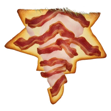 Bacon on a Christmas’s tree sticker