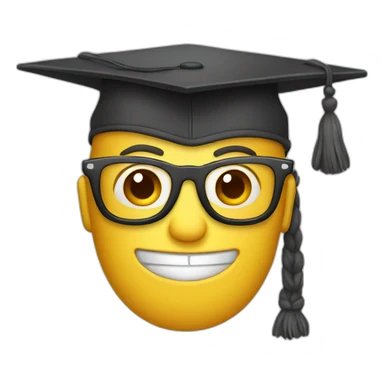 apple iphone with glasses and degree hat sticker