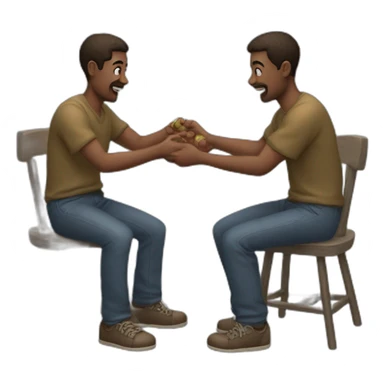 two mans chaking there hands sticker