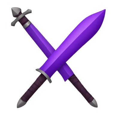 purple triangle intersected by a purple sword  sticker