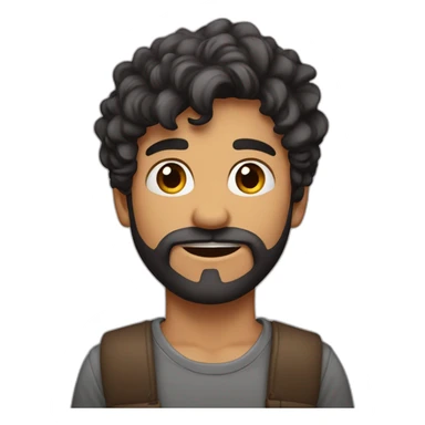 Hombre joven calvo y con barba sticker